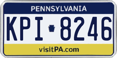 PA license plate KPI8246