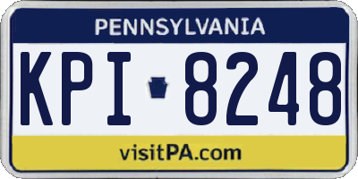 PA license plate KPI8248