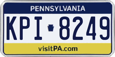 PA license plate KPI8249