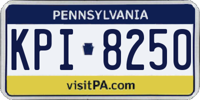 PA license plate KPI8250