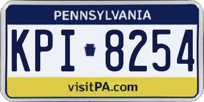 PA license plate KPI8254