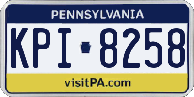 PA license plate KPI8258