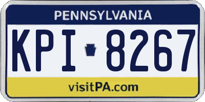 PA license plate KPI8267