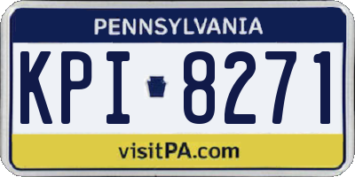 PA license plate KPI8271