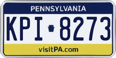 PA license plate KPI8273
