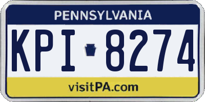 PA license plate KPI8274