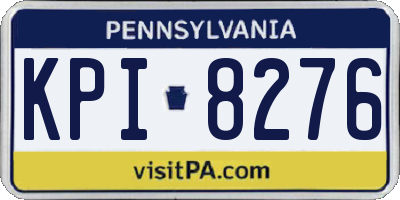 PA license plate KPI8276