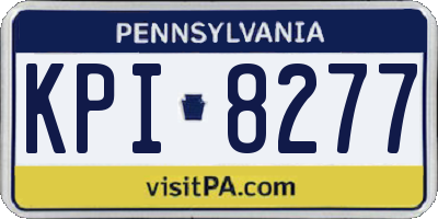 PA license plate KPI8277