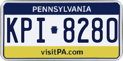PA license plate KPI8280