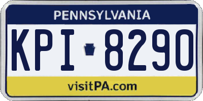 PA license plate KPI8290