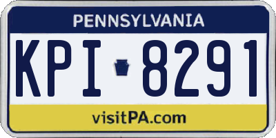 PA license plate KPI8291