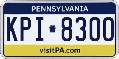 PA license plate KPI8300