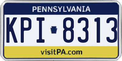 PA license plate KPI8313