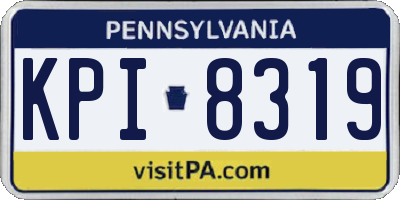 PA license plate KPI8319