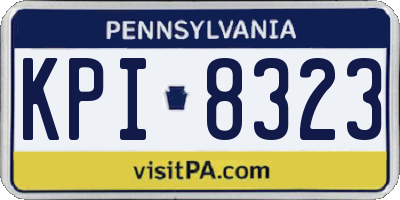 PA license plate KPI8323