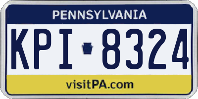 PA license plate KPI8324