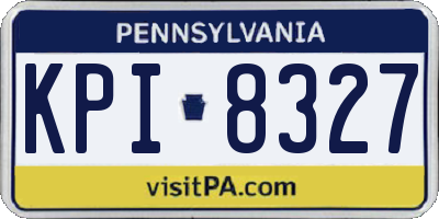 PA license plate KPI8327
