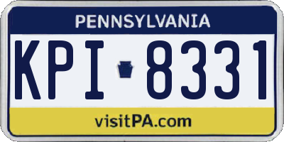 PA license plate KPI8331