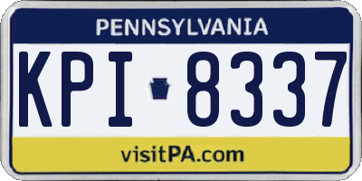 PA license plate KPI8337