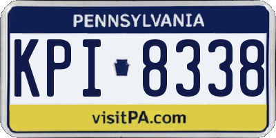 PA license plate KPI8338