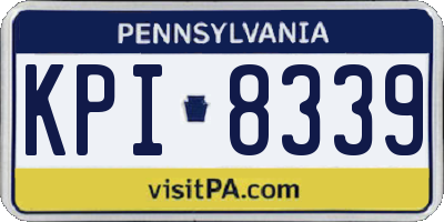 PA license plate KPI8339