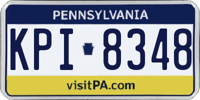 PA license plate KPI8348