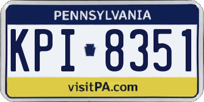 PA license plate KPI8351
