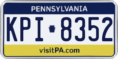 PA license plate KPI8352
