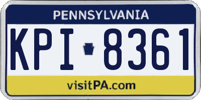 PA license plate KPI8361