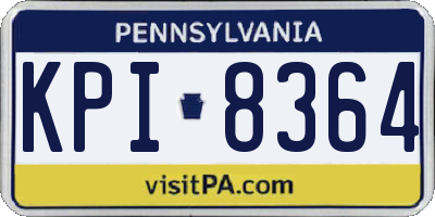 PA license plate KPI8364