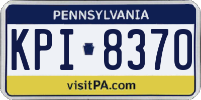 PA license plate KPI8370