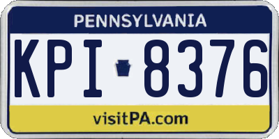 PA license plate KPI8376
