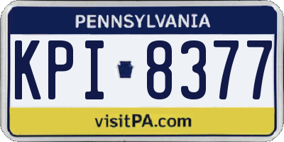 PA license plate KPI8377