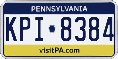 PA license plate KPI8384