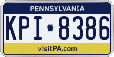 PA license plate KPI8386