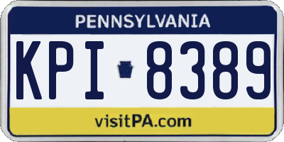 PA license plate KPI8389