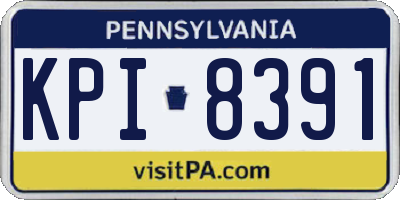 PA license plate KPI8391