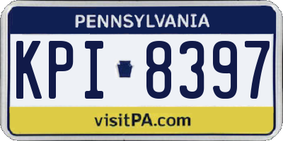 PA license plate KPI8397