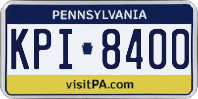 PA license plate KPI8400