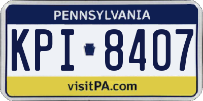 PA license plate KPI8407