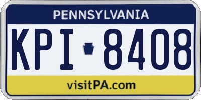 PA license plate KPI8408