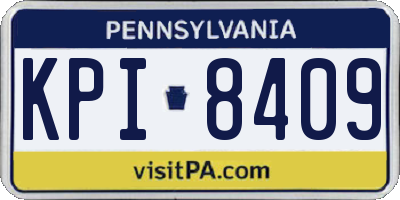 PA license plate KPI8409