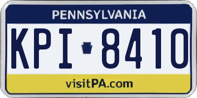 PA license plate KPI8410