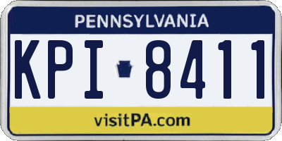 PA license plate KPI8411