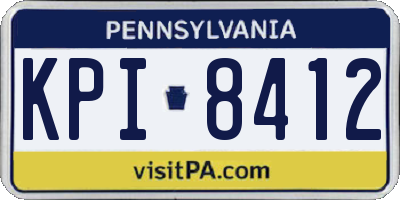 PA license plate KPI8412