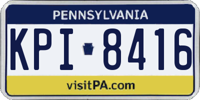 PA license plate KPI8416
