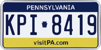 PA license plate KPI8419