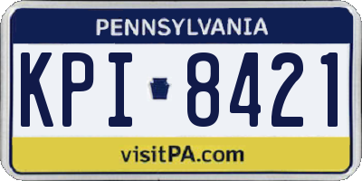 PA license plate KPI8421