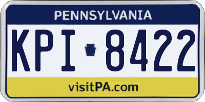 PA license plate KPI8422