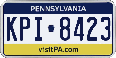 PA license plate KPI8423